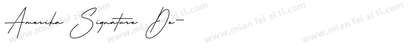 Amerika Signature De字体转换